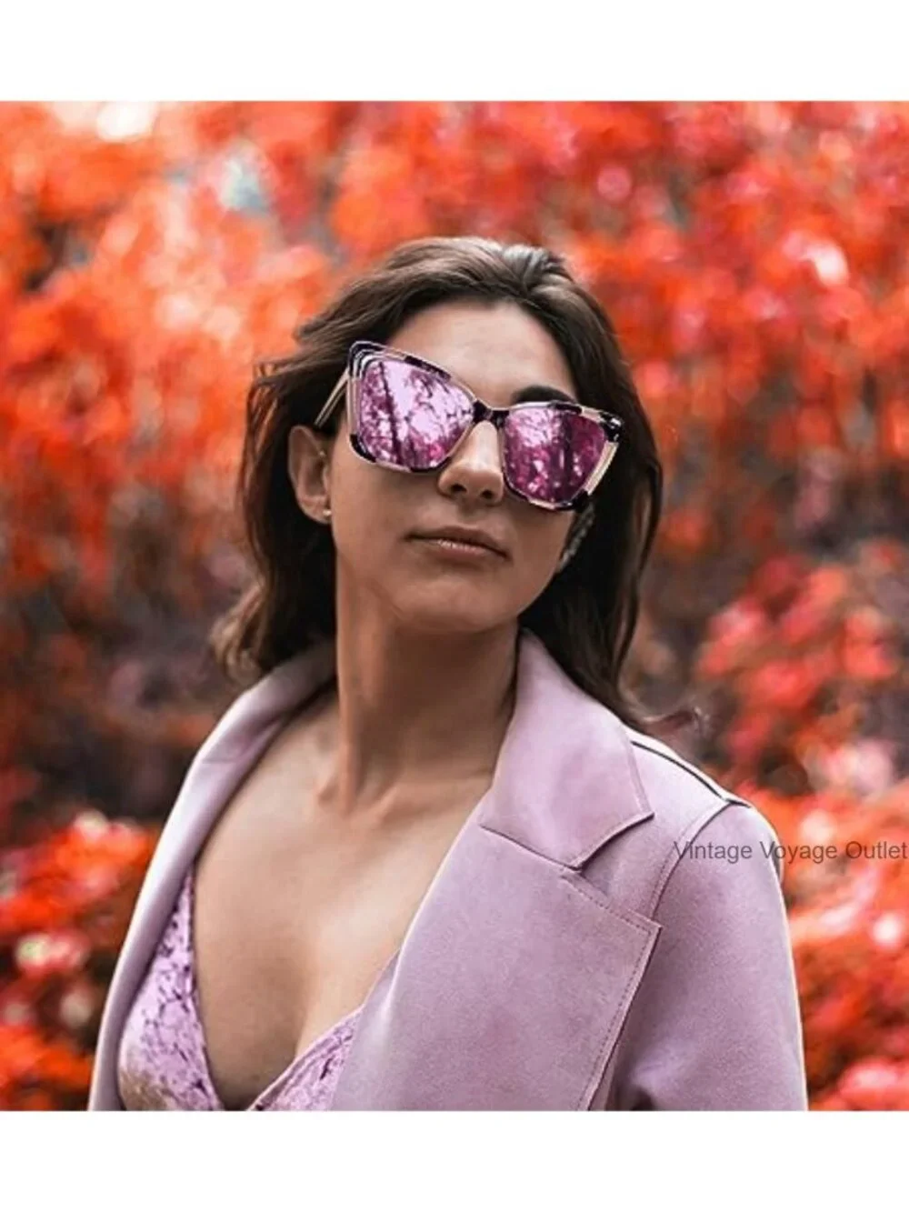 Polarized Cat Eye Sunglasses Oversized Retro Fashion Shades